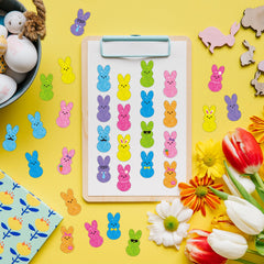 BeYumi waterproof glitter bunny decals resist moisture on surfaces