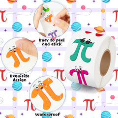 BeYumi waterproof pi symbols decals for water bottles and school projects.
