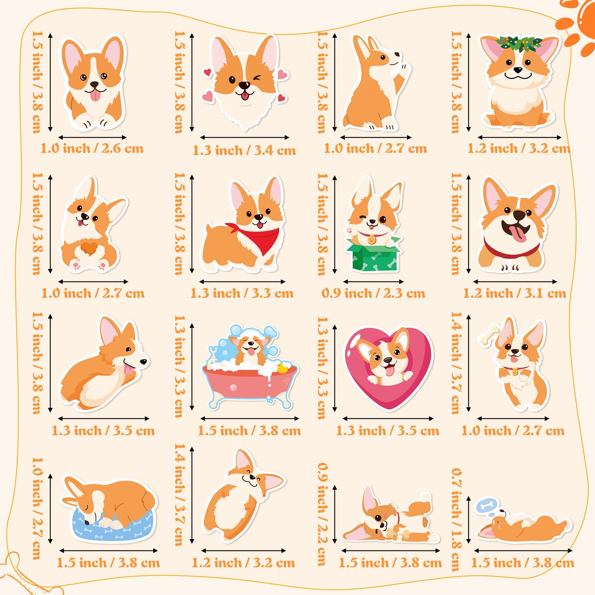 BeYumi waterproof vinyl corgi designs decorate notebooks and devices with ease