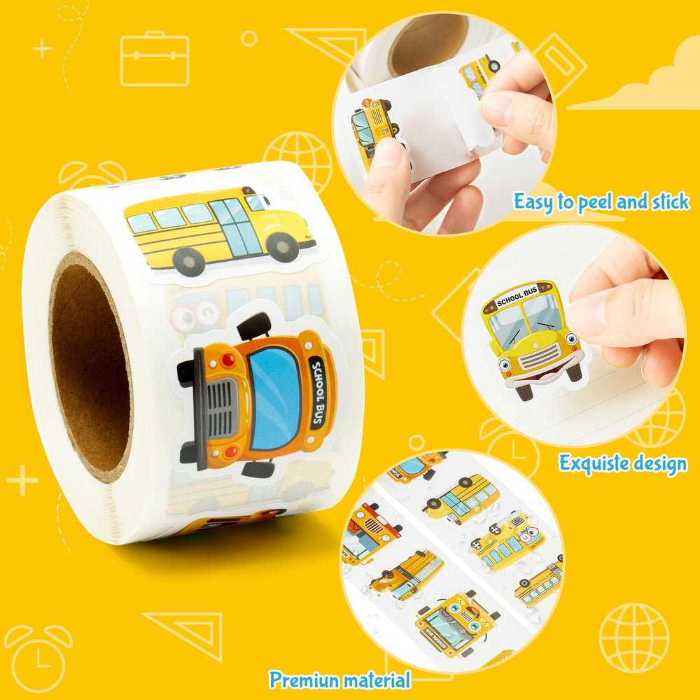 BeYumi yellow school bus decal on notebook sparks imagination