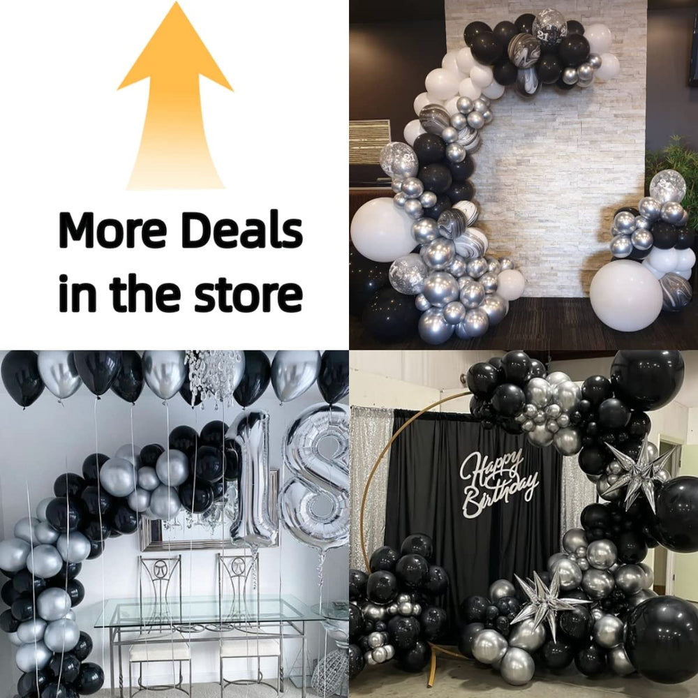 Bezente black white 12inch balloons ready for elegant celebrations