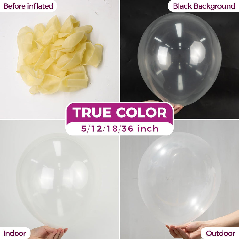 Bezente clear balloons wedding-decor display with crystal-clear look