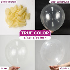 Bezente clear balloons wedding-decor display with crystal-clear look
