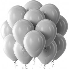 Bezente gray balloons 12inch 100pack for elegant party decor.