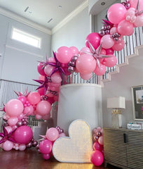 Bezente hot pink balloons bold accents for energetic party photos