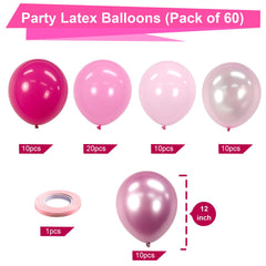 Bezente metallic pink balloons close-up for glamorous backdrops