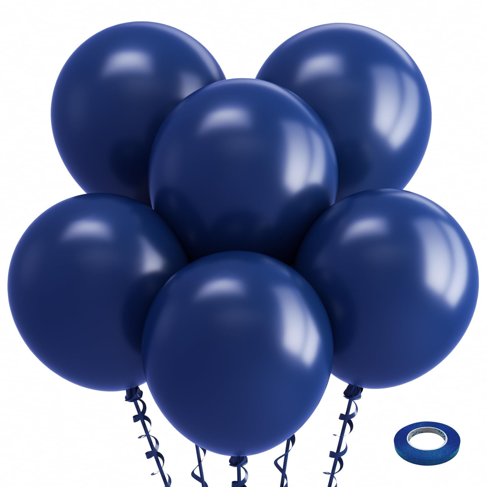 Bezente navy blue 18-inch balloons in a 30-pack for vibrant party decor.