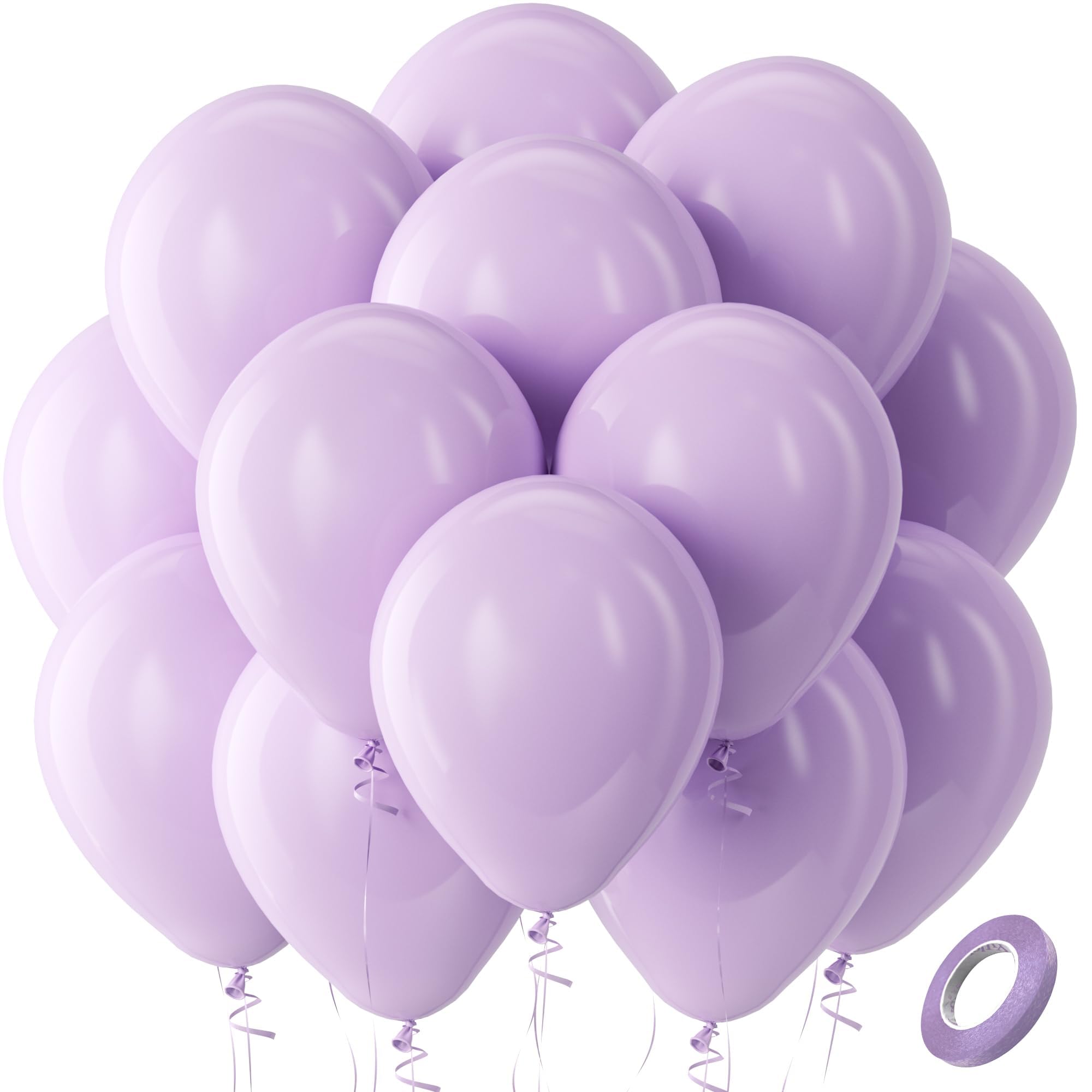 Bezente pastel purple 12-inch balloons for elegant wedding decor.