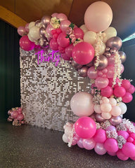 Bezente pink ribbon accessory enhances garlands and table decor