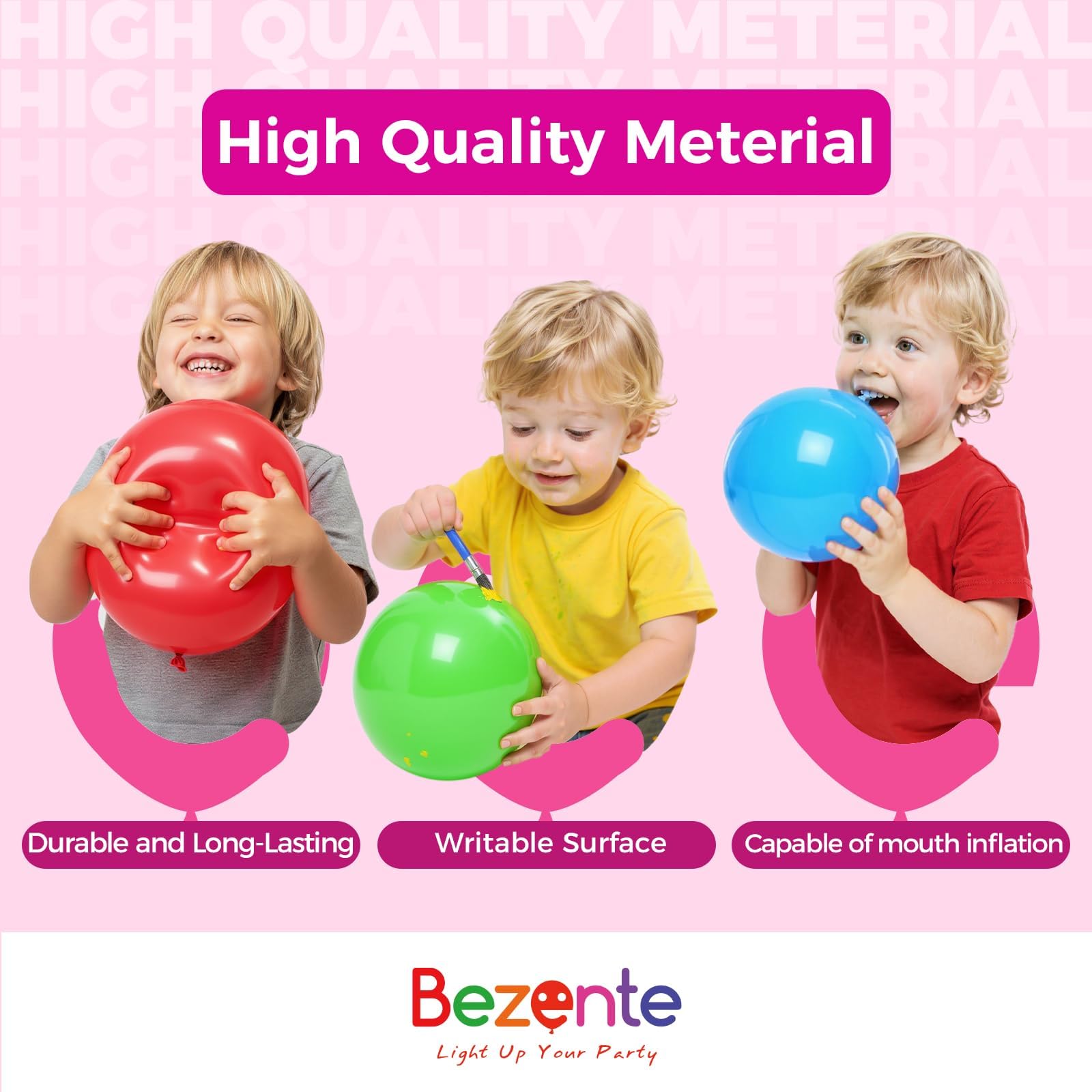 Bezente premium latex balloons for durable safe celebration decor