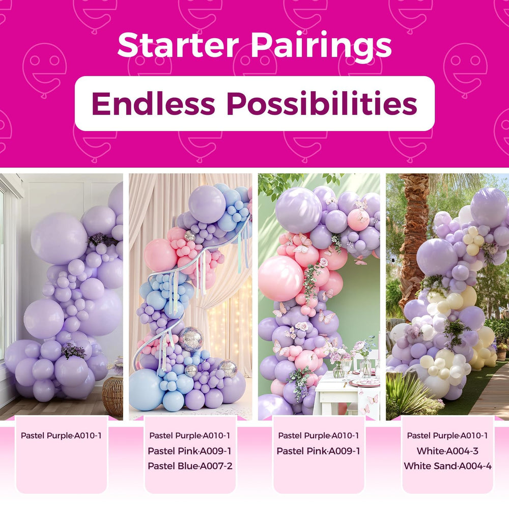 Bezente purple balloons for bachelorette party displays.