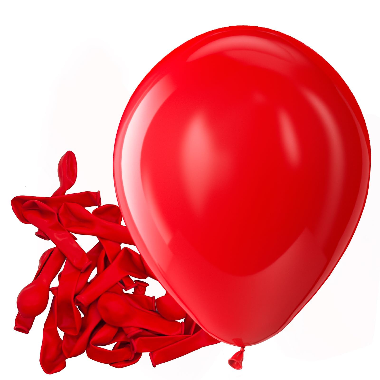 Bezente red balloons 150-pack with 5-inch matte finish for vibrant party decor.