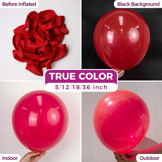 Bezente red balloons no smell latex; safe option for indoor celebrations