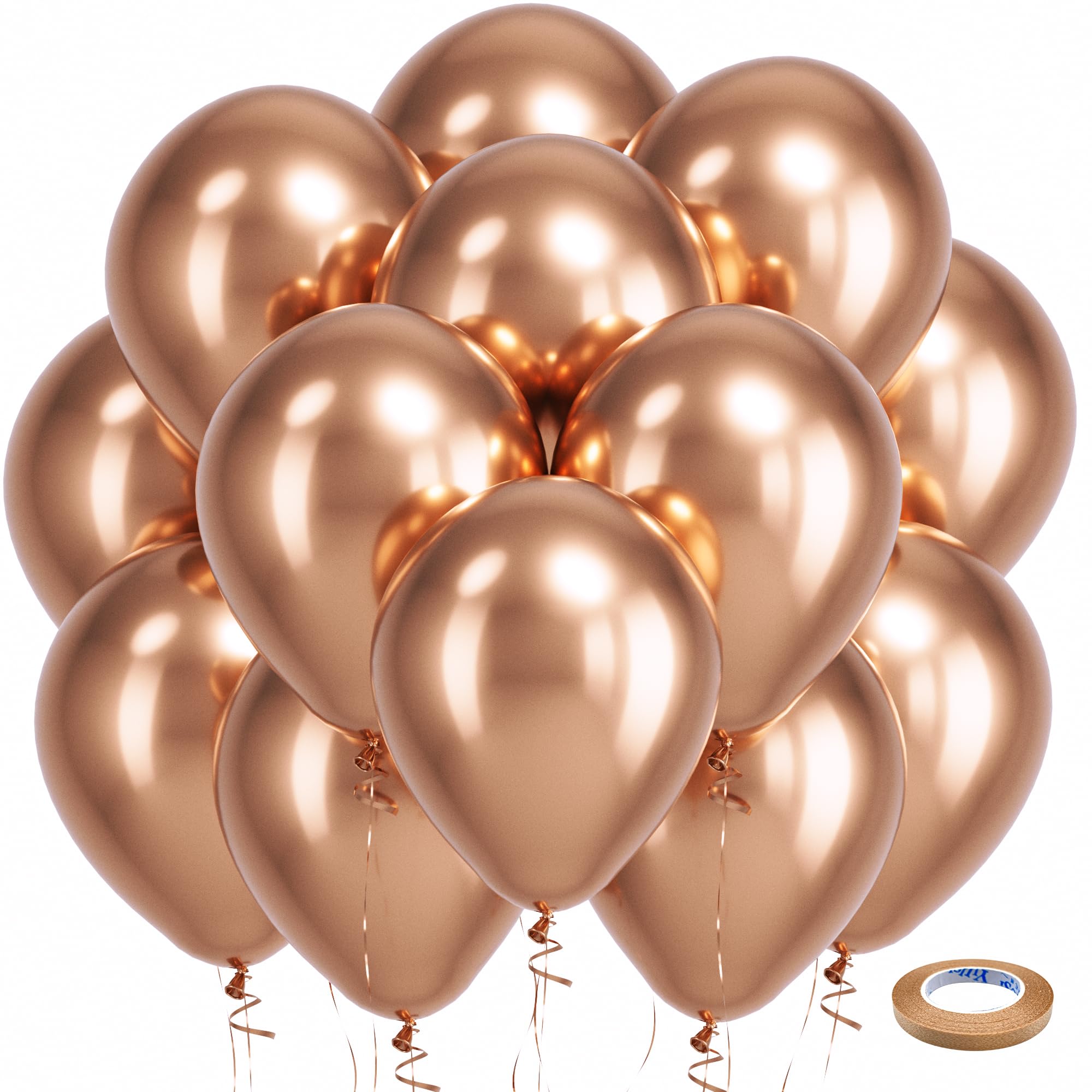 Bezente rose gold balloons pack for festive decor and celebrations