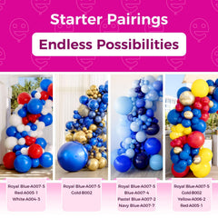 Bezente royal blue balloons used as table centerpieces for festive events