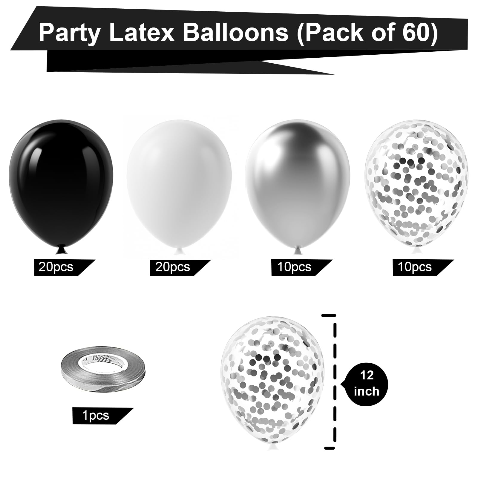 Bezente silver chrome metallic balloons add modern shine to events