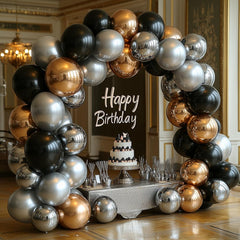 Bezente silver confetti balloons detail for eye-catching accents