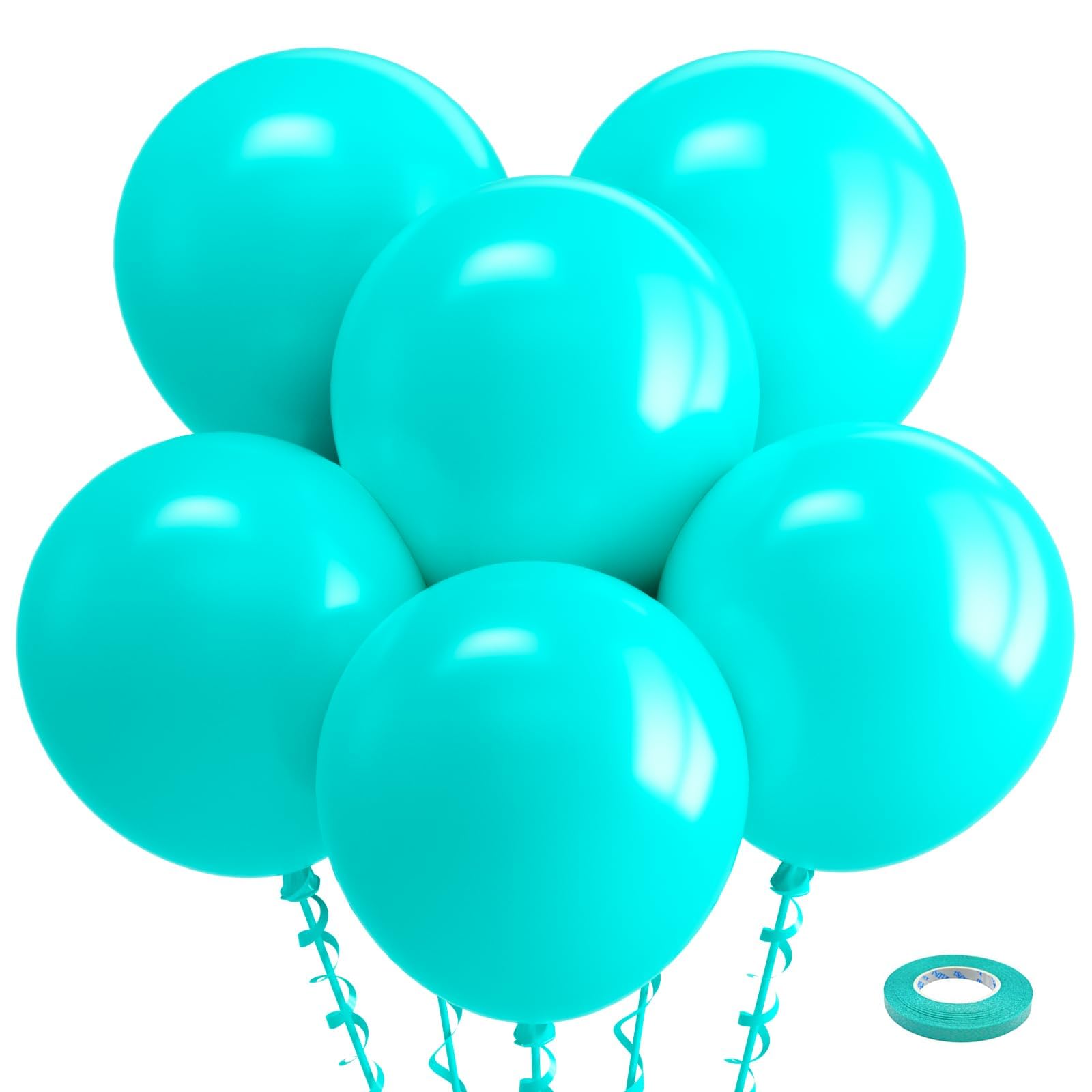 Bezente 18-inch teal balloons for wedding backdrops and photo-worthy decor.
