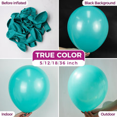 Bezente teal balloons set includes 30 pieces with ribbon for quick party decor.
