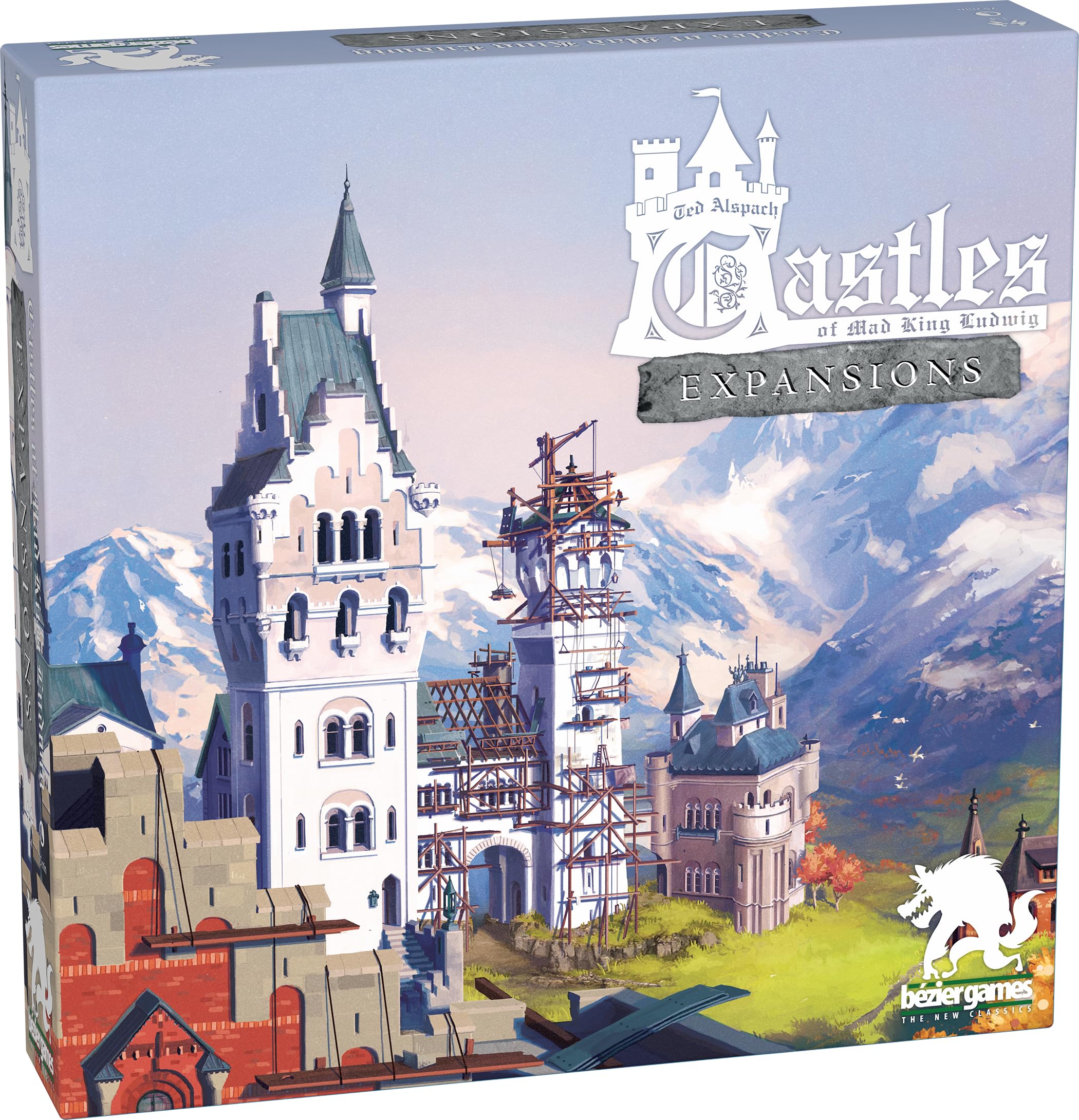 Bezier Games Castles of Mad King Ludwig Renovations tile enhances layout flexibility and scoring potential.