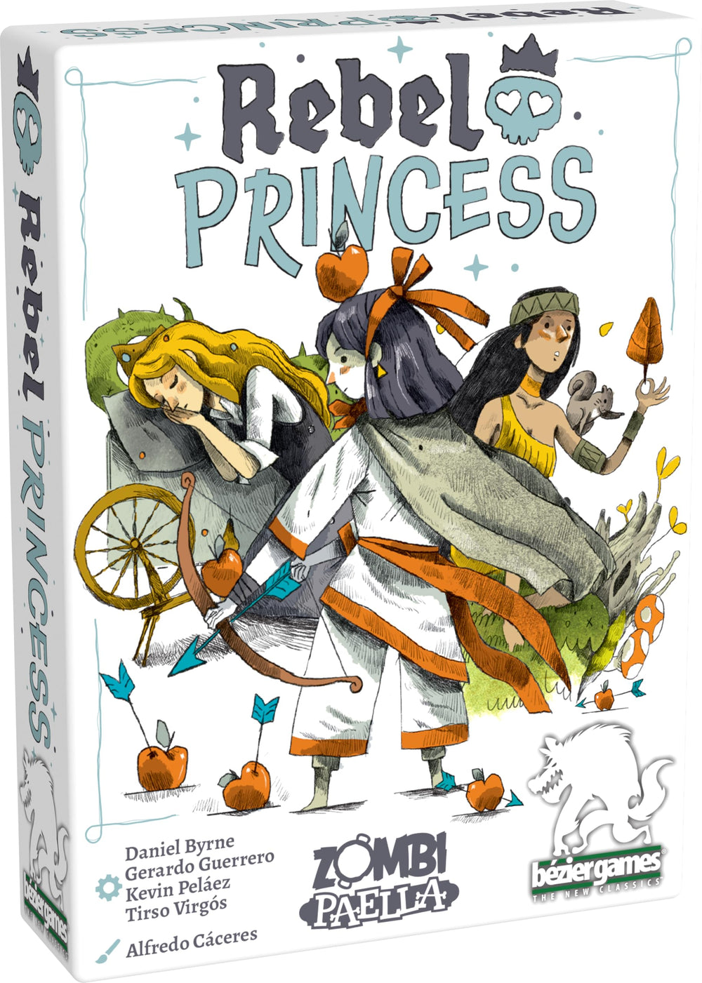 Bezier Games Rebel Princess cards layout showing Hearts-inspired play for game nights.