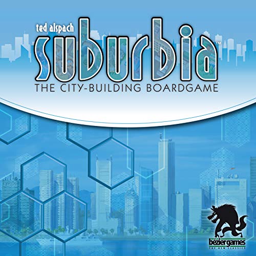 Bezier Games Suburbia tile-building focus on hex tiles for district development