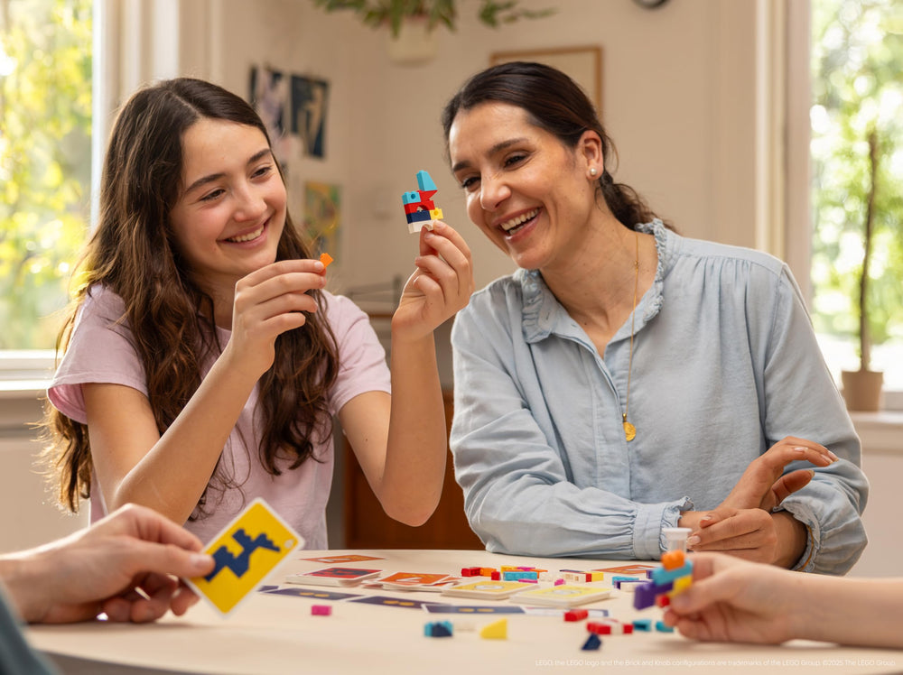 Bezzerwizzer Brick Like This Optional challenge cards raise the stakes during play.