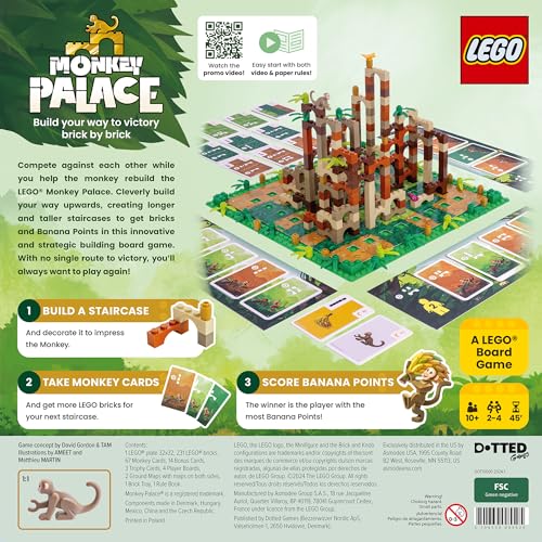 Bezzerwizzer Monkey Palace 3D LEGO palace display encourages visual imagination and collectable display.