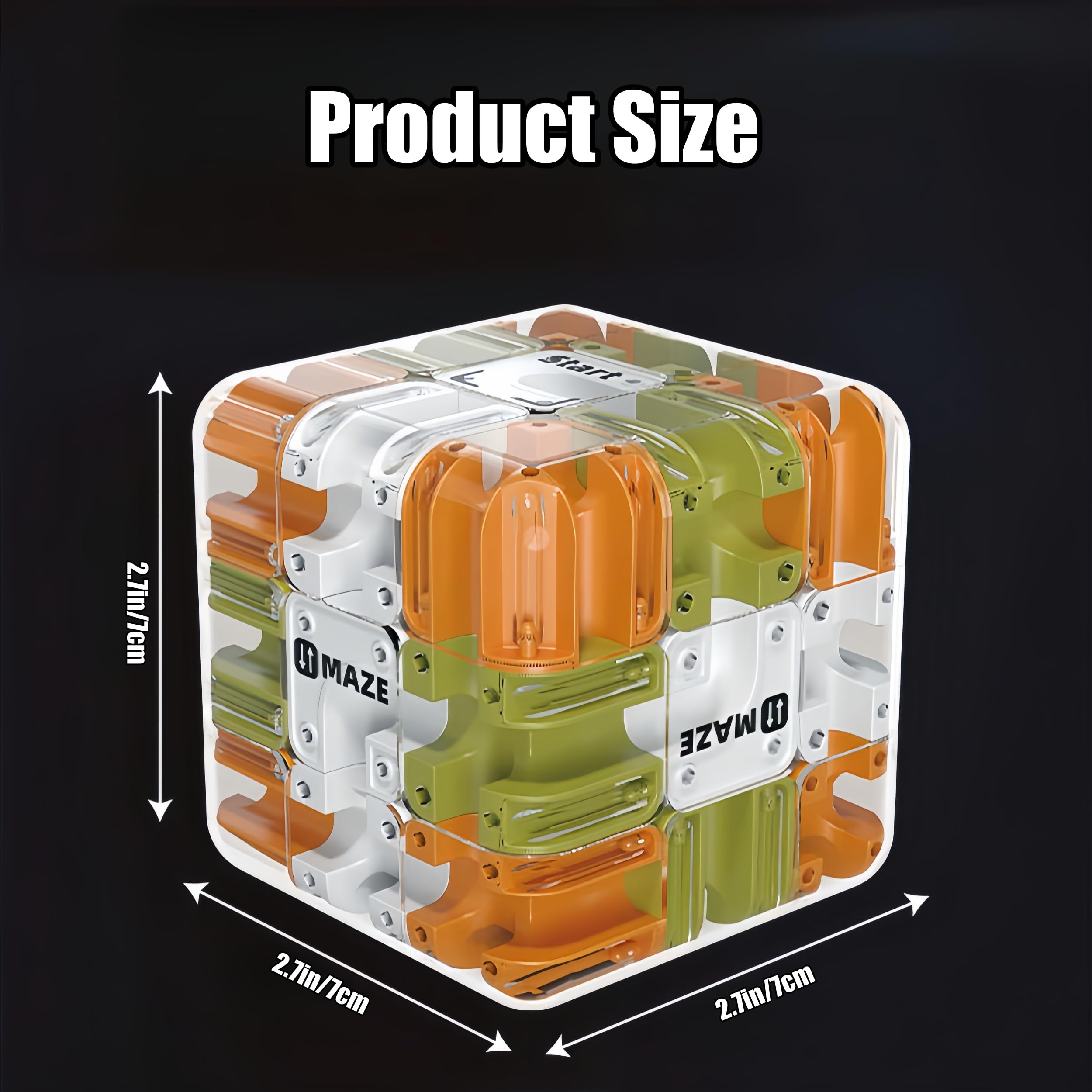 BFTDjanus 2-pack 3D Maze Cube Puzzle educational toy boosts concentration and problem-solving.