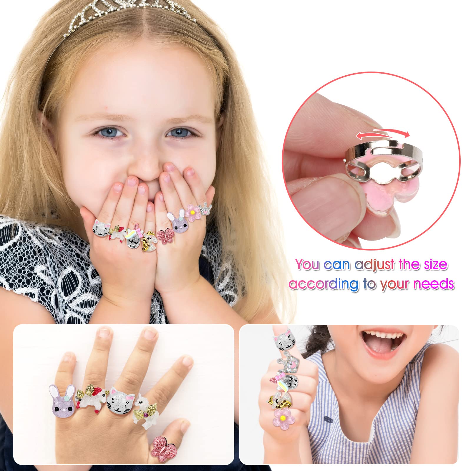 BGSHEMNI butterfly ring sparks creativity in pretend play and party outfits.