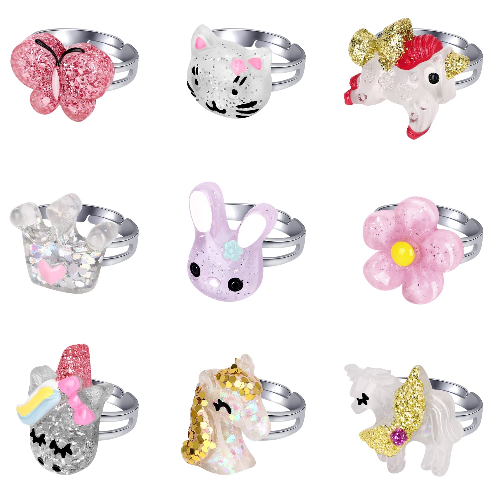 BGSHEMNI rainbow ring adds cheerful color for everyday wear and role-play.