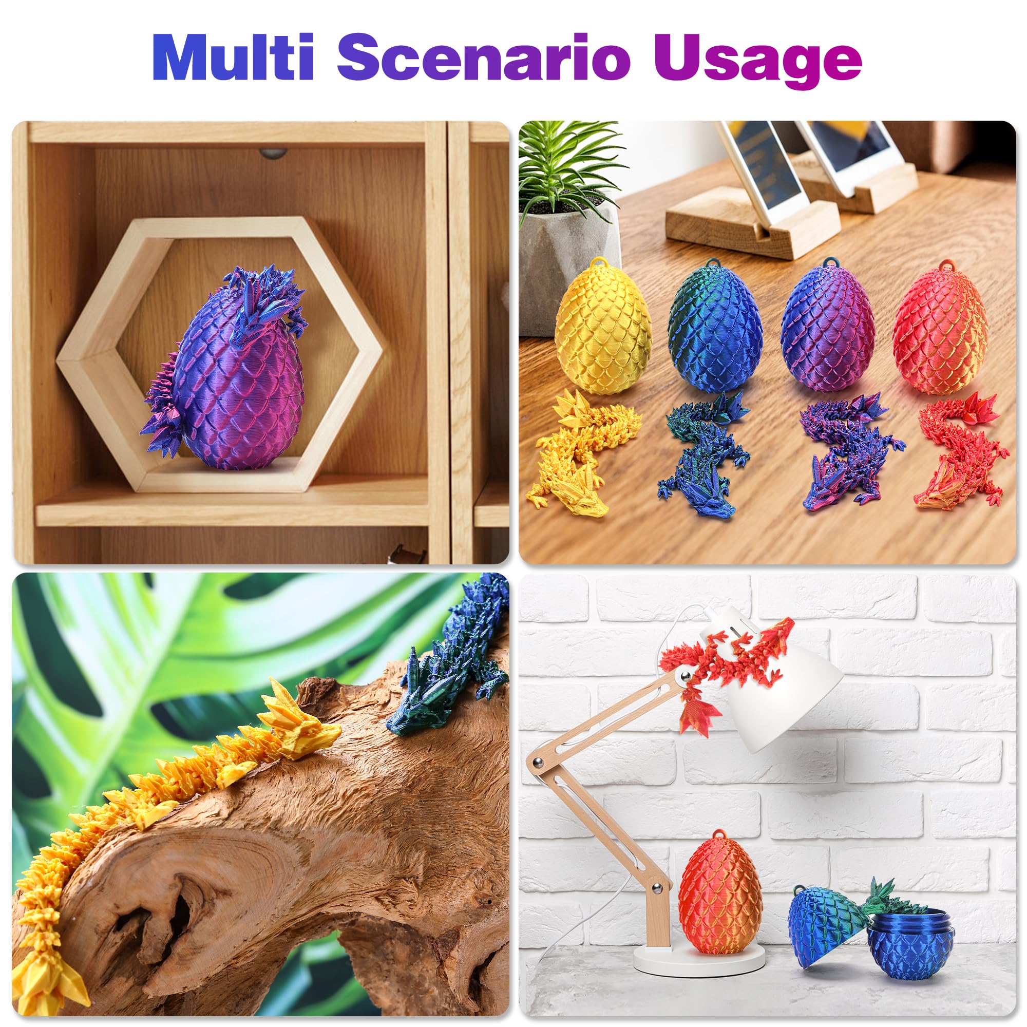 bgezxuy four-color dragon eggs set brightens desks and shelves