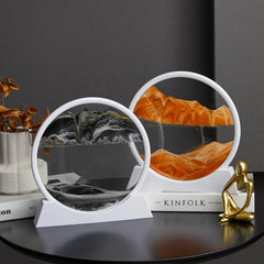 BGFJYUK round glass display captures ever-changing scenes for a calming workspace