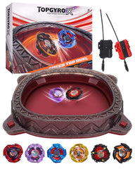 BGOVTAPO X Stadium Starter Kit arena with anti-fly roof keeps tops safely contained.