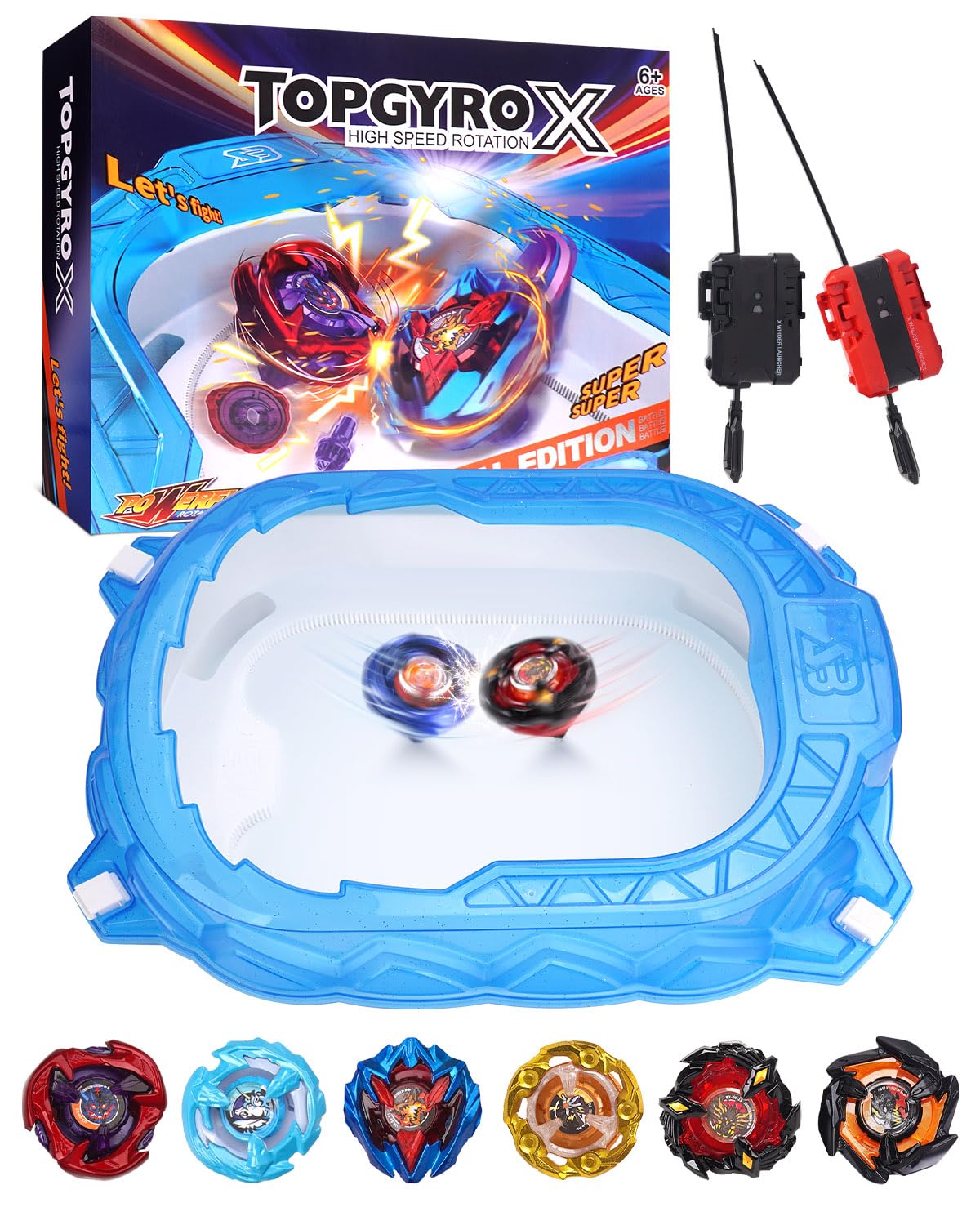 BGOVTAPO X Stadium Starter Kit arena setup for quick battles and family fun.