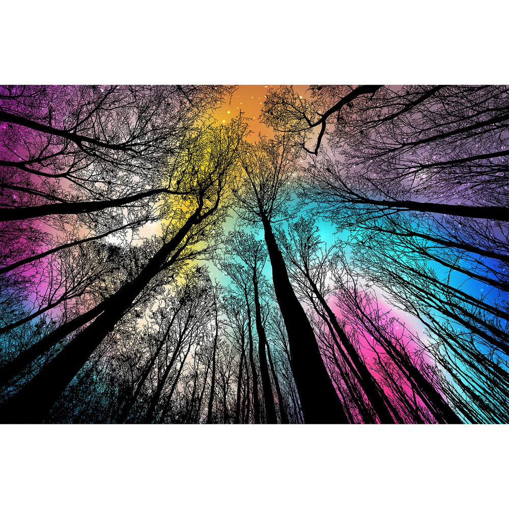 Bgraamiens Forest Under Starry Night puzzle image for mindful relaxation.