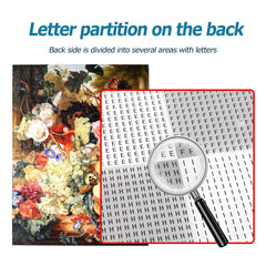 Bgraamiens Fruit Feast puzzle sorted back with letters eases organization