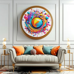 Bgraamiens Paint Splashes completed dimensions 27.6 by 19.7 inches for display