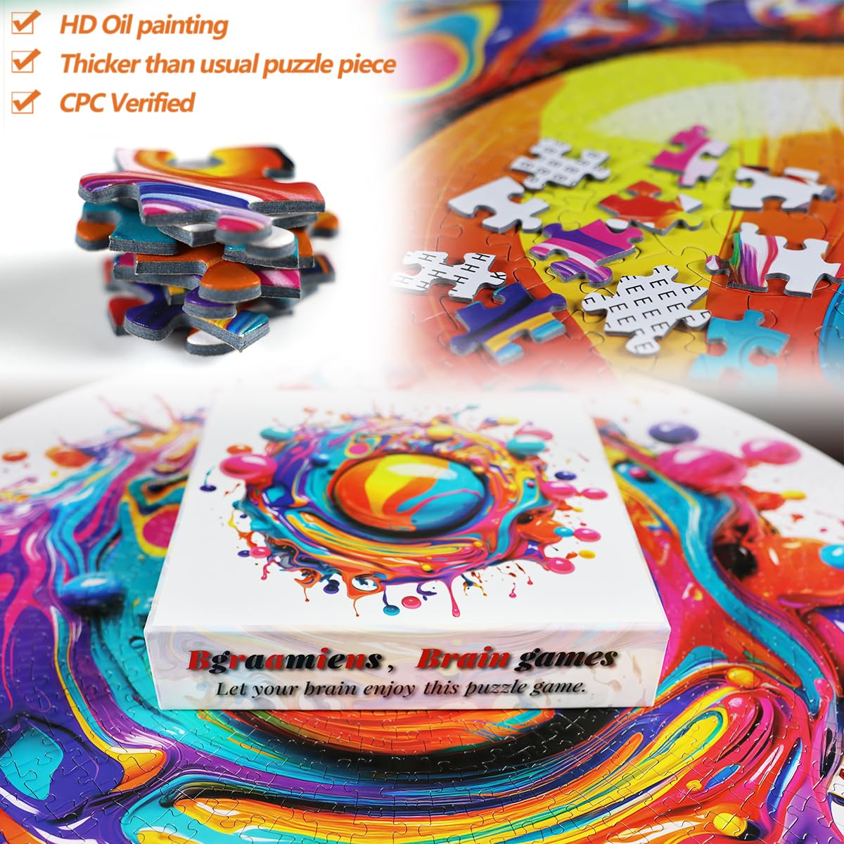 Bgraamiens Paint Splashes poster included provides a high-resolution reference during solving