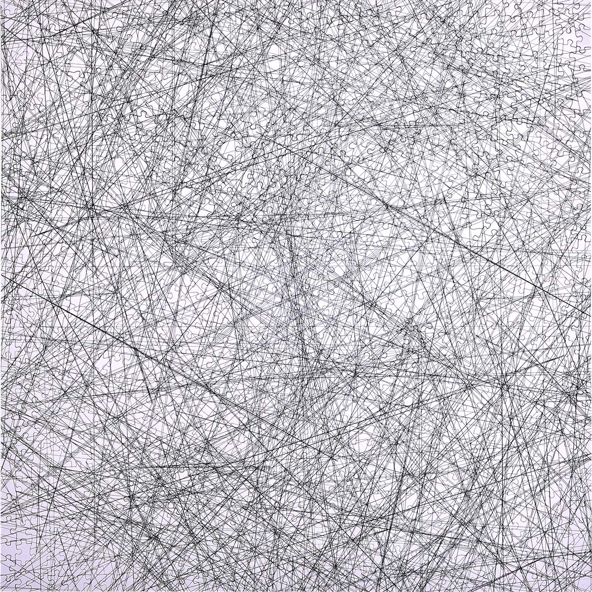 Artistic black and white lines design invites hours of puzzling with Bgraamiens.