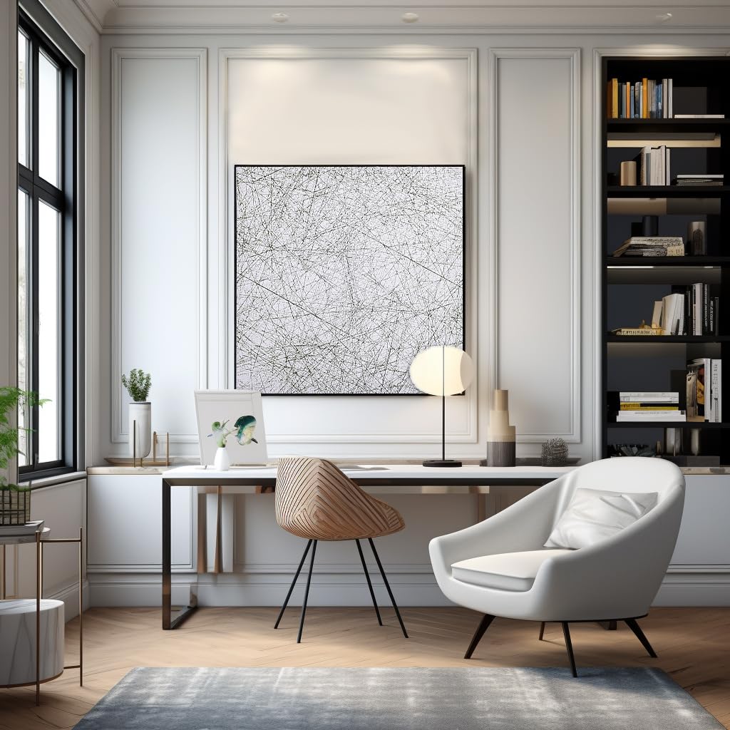Puzzle desk setup with Bgraamiens The Lines for cozy evenings.