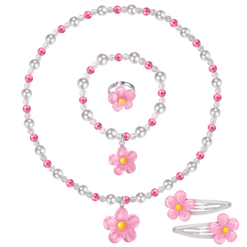 BGSHEMNI flower necklace for toddlers, easy to wear during pretend play