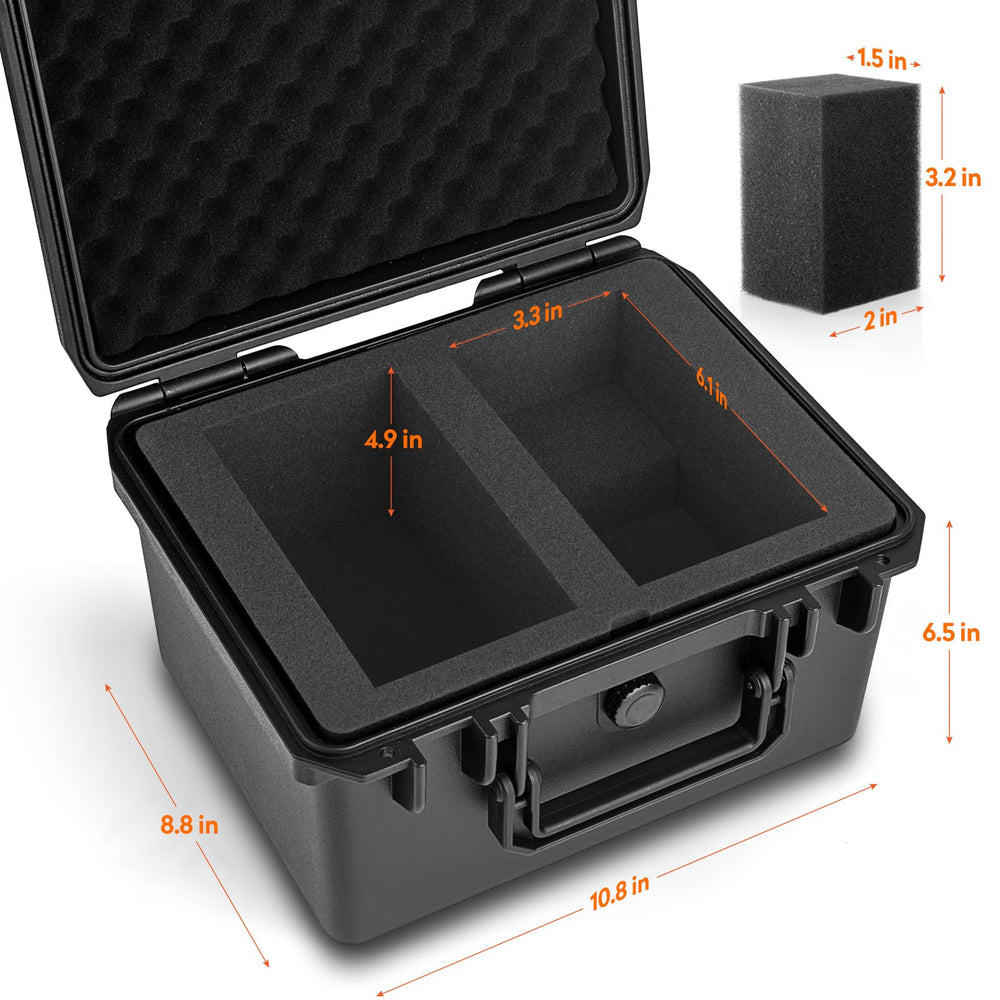 Bheddi graded card storage box lid open shows soft padding protecting stored cards.