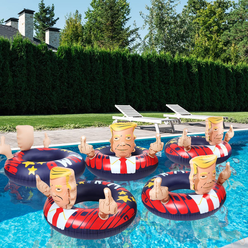 Bheddi heavy-duty pool float blue material indicates long-lasting durability.