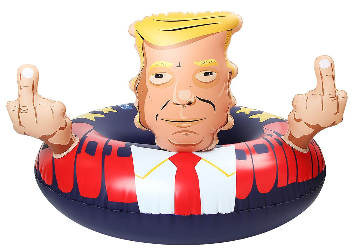 Bheddi presidential pool float blue front-view for spacious lounging.