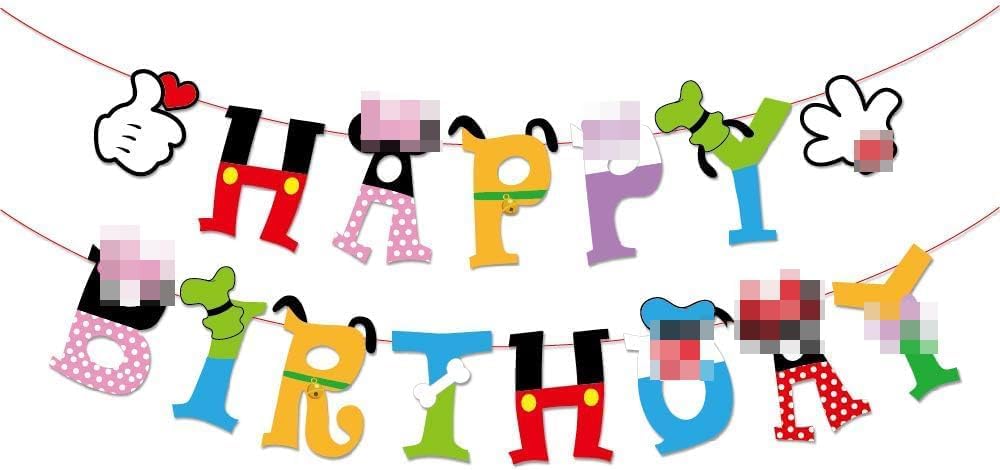 BHNACIER mouse theme banner adds festive birthday decor and easy setup.