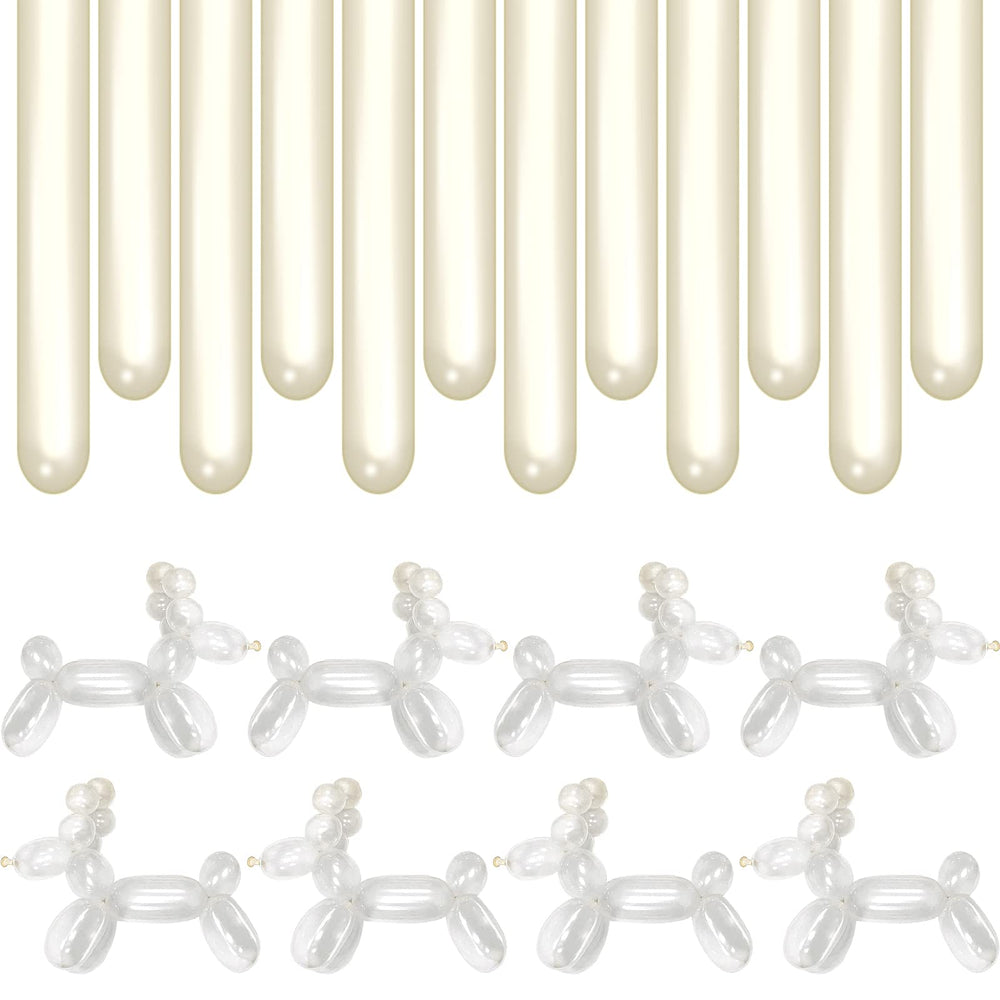 BHUCUTU 260Q long balloons in clear finish for creative balloon animals and decor.