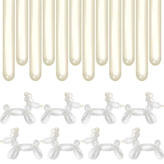 BHUCUTU 260Q long balloons in clear finish for creative balloon animals and decor.