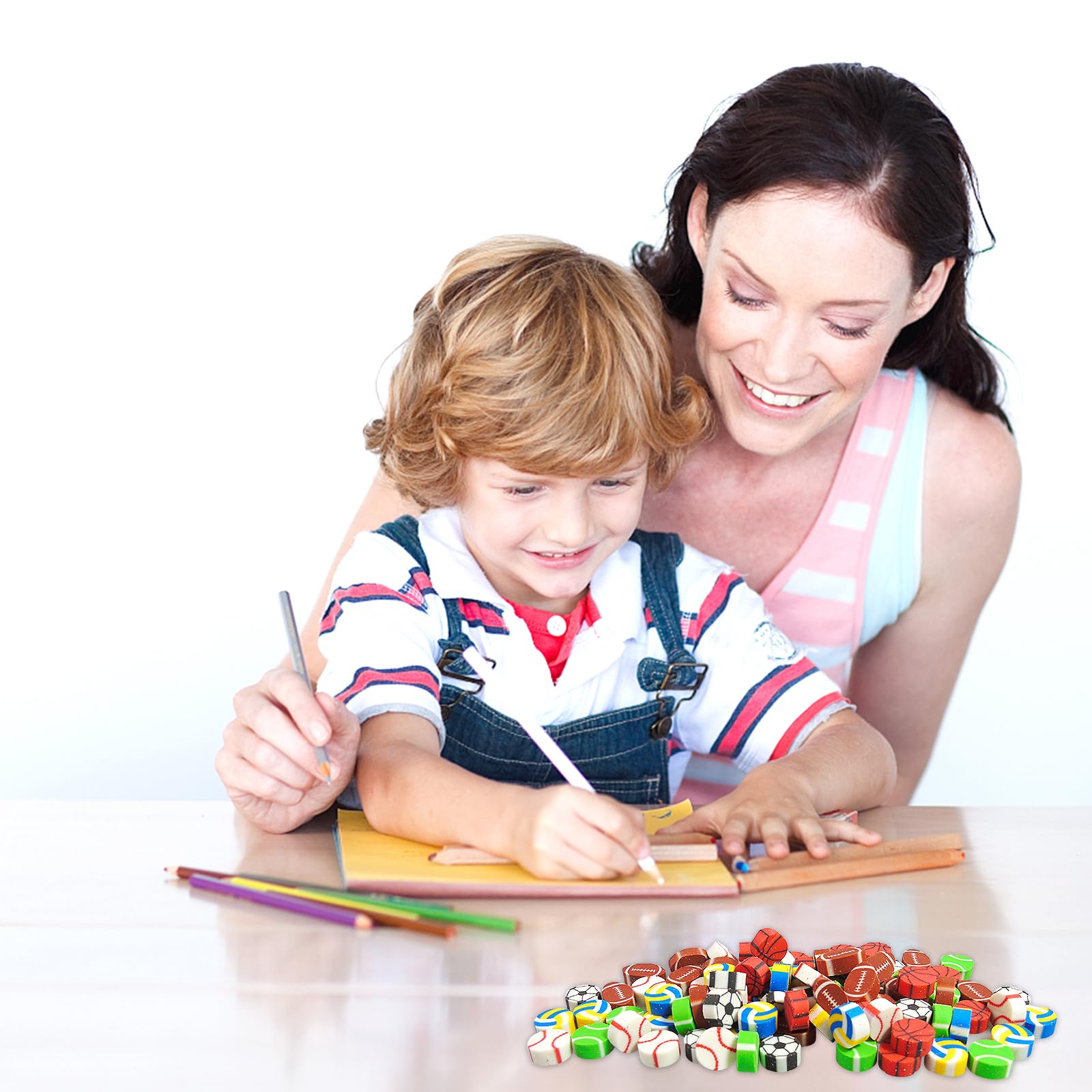 BHUCUTU bright color erasers provide quick study motivation
