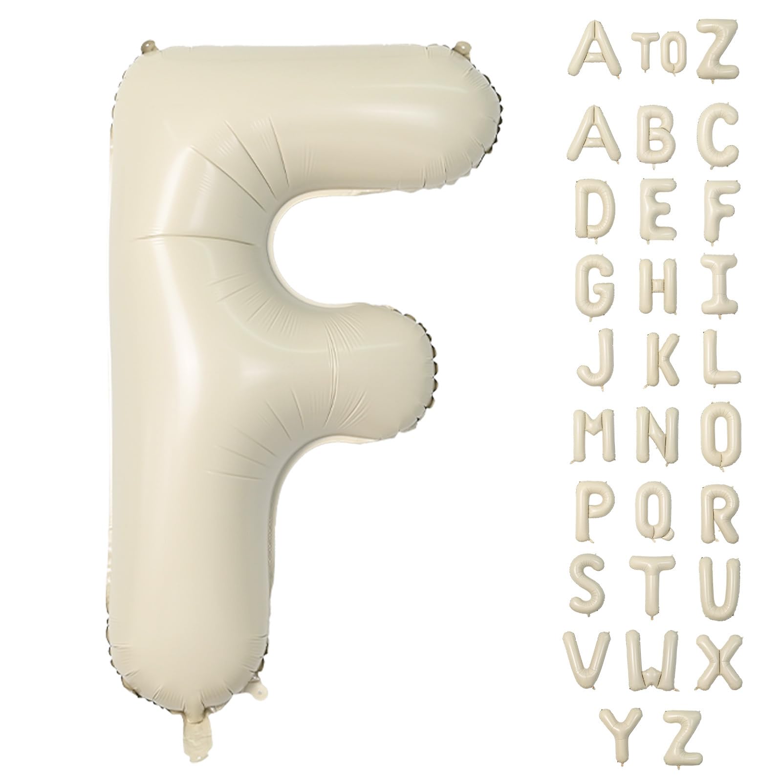 Biapian 40-inch cream letter F balloon for bold focal decor.